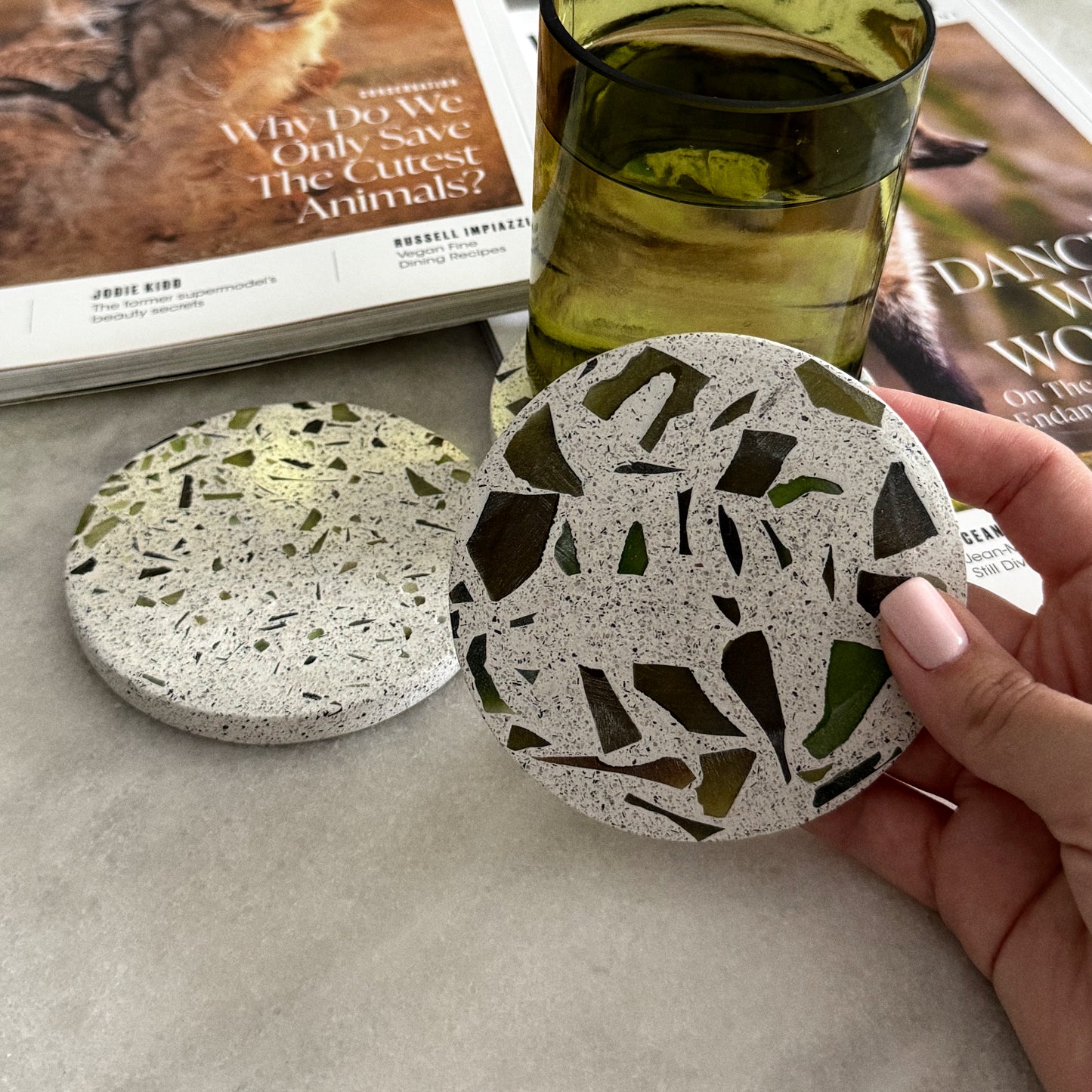 Mosaic coasters, set of 2