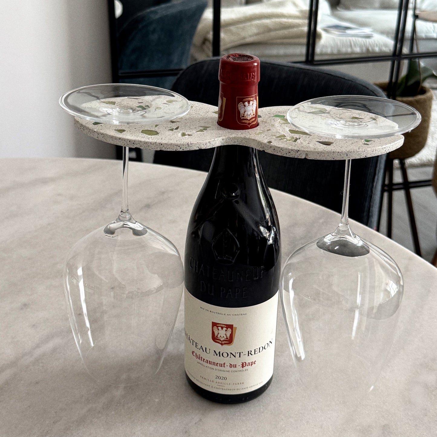 Mosaic Glass & Bottle Holder