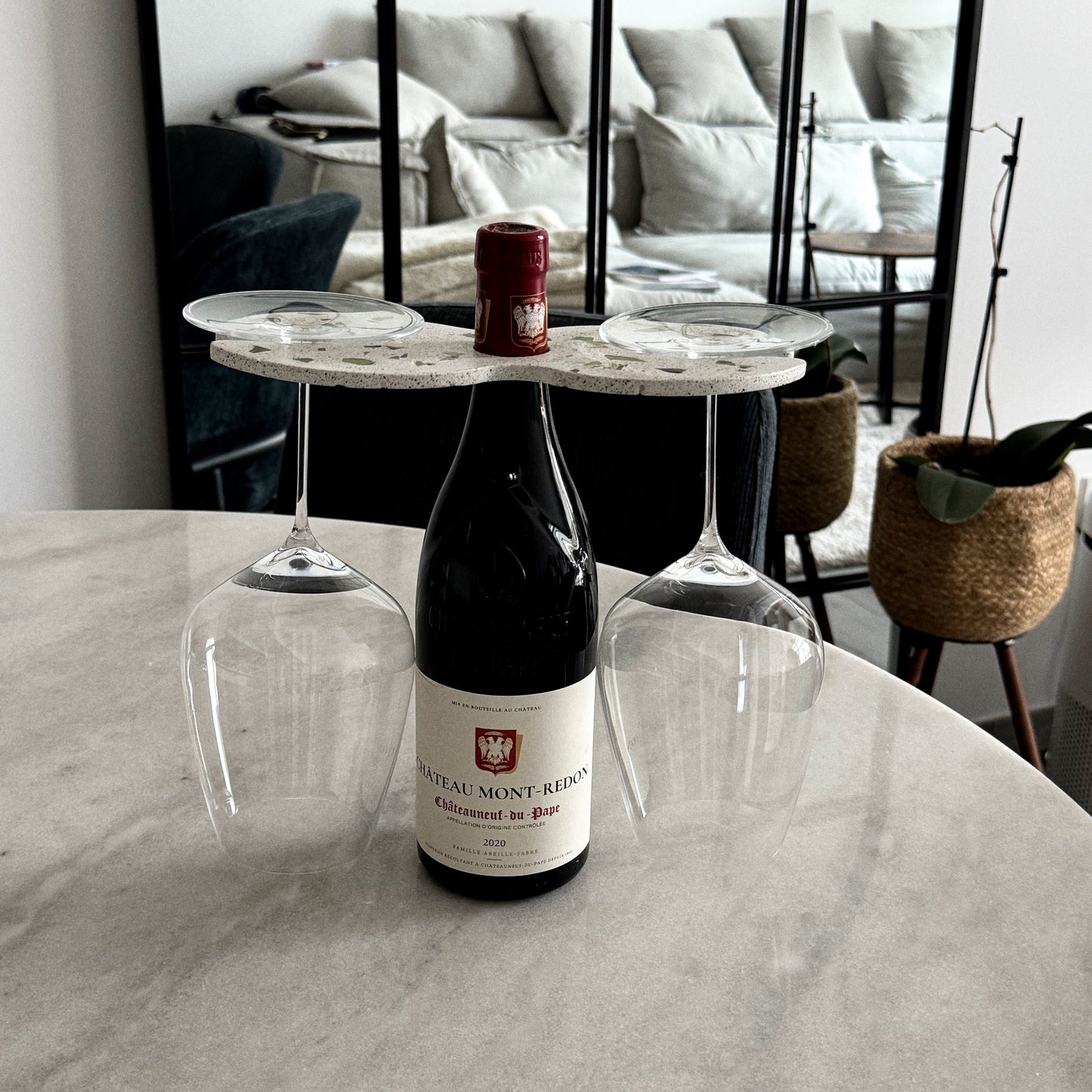 Mosaic Glass & Bottle Holder