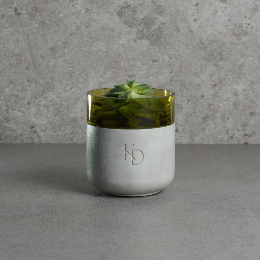 Glass and Concrete Jar