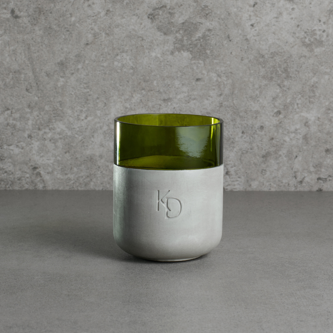 Glass and Concrete Jar